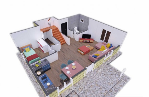 128 m2 Prefabric Villa