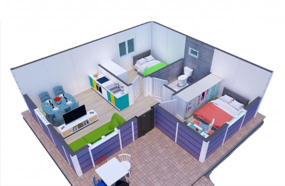 51 m2 Single Story Modular Home