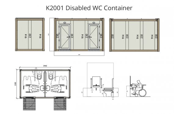 K 2001 Disabled WC Container