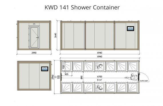 KWD 141 Shower Container