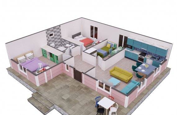87 m2 Single Story Modular Home