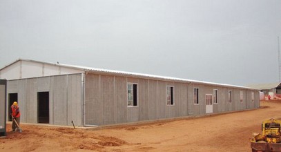A prefabricated Mine work site building in Senegal
