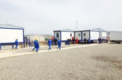Prefabricated work site buildings for European gas pipeline extension project from Karmod