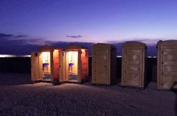 Portable polythene toilets